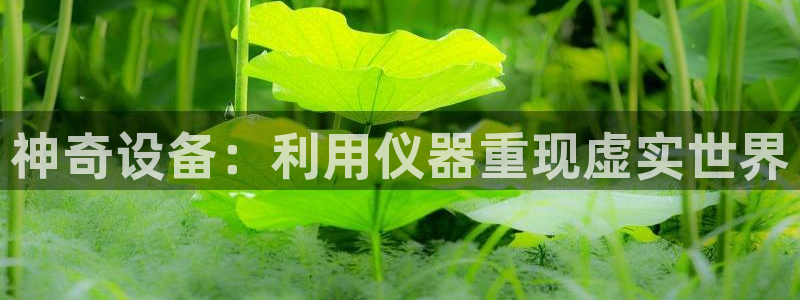 东莞天宏娱乐：神奇设备：利用仪器重现虚实世界